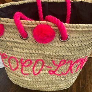 Hot Pink Custom COCO-LKN Beach Bag large